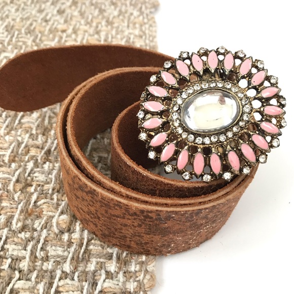 United Colors Of Benetton Accessories - United Colors of Benetton Gem Buckle Leather Belt